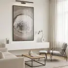 Organik Halkalar Nötr Toprak Tonları Tekli Siyah Metal Çerçeveli Cam Tablo Poster Dekoratif