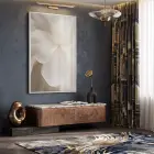Yumuşak Çiçek Krem Bej Tonları Tekli Beyaz Metal Çerçeveli Cam Tablo Duvar Salon