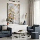 Altın Yapraklar Sıcak Tonları Tekli Gümüş Metal Çerçeveli Cam Tablo Duvar Salon Aksesuarları