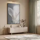 Narin Çiçek Pastel Gri Tonları Tekli Siyah Metal Çerçeveli Cam Tablo Poster Dekoratif