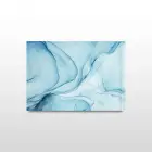 Mavi Dalgalar Tekli Yatay Cam Tablo