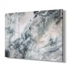 Mermer Desenli Tekli Yatay Cam Tablo