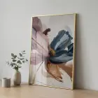 Tek Parça Premium Metal Çerçeveli Gerçek Kırılmaz Cam Duvar Tablo — Çok Renkli Ressam