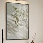 Tek Parça Siyah Metal Çerçeveli Gerçek Kırılmaz Cam Duvar Tablo — Yeşil Zeytin