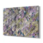 Mor Karışım Tonlar Tekli Yatay Cam Tablo