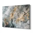 Pembe Karışımı Tonlar Tekli Yatay Cam Tablo