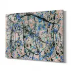 Renklerin Harmonisi Tekli Yatay Cam Tablo