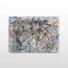 Renklerin Karışımı Tekli Yatay Cam Tablo