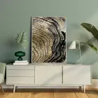 Siyah ve Altın Temalı Tekli Metal Çerçeveli Tablo