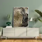 Siyah ve Altın Temalı Tekli Metal Çerçeveli Tablo