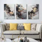 Soyut Dekoratif 3lü Kanvas Tablo Seti