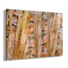 Turuncu Karışık Renkler Tekli Yatay Cam Tablo
