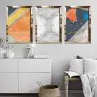 Turuncu ve Mavi Tonlar Pleksi Tablo Seti