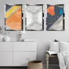 Turuncu ve Mavi Tonlar Pleksi Tablo Seti