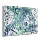 Yeşil Siyah Renk Geçişli Tekli Yatay Cam Tablo