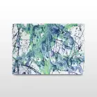 Yeşil Siyah Renk Geçişli Tekli Yatay Cam Tablo