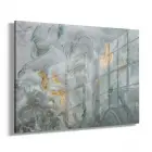 Yeşil Tonlar Tekli Yatay Cam Tablo