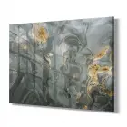 Yeşil Tonlar Tekli Yatay Cam Tablo