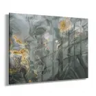 Yeşil Tonlar Tekli Yatay Cam Tablo