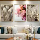 Gold Desenli Metal Çerçeveli Tablo Seti Altın