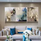 Gold Desenli Metal Çerçeveli Tablo Seti Beyaz