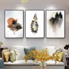 Kahverengi Çiçekler Tasarım Metal Çerçeveli Tablo Seti Siyah