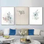 Bohem Renkler Çiçek Desenli Metal Çerçeveli Tablo Seti Gümüş