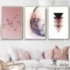 Soyut Desenli Metal Çerçeveli Tablo Seti Gümüş