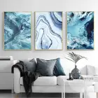 Soyut Tasarım Metal Çerçeveli Tablo Seti Altın