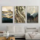 Uçan Kuş Desenli Metal Çerçeveli Tablo Seti Gümüş