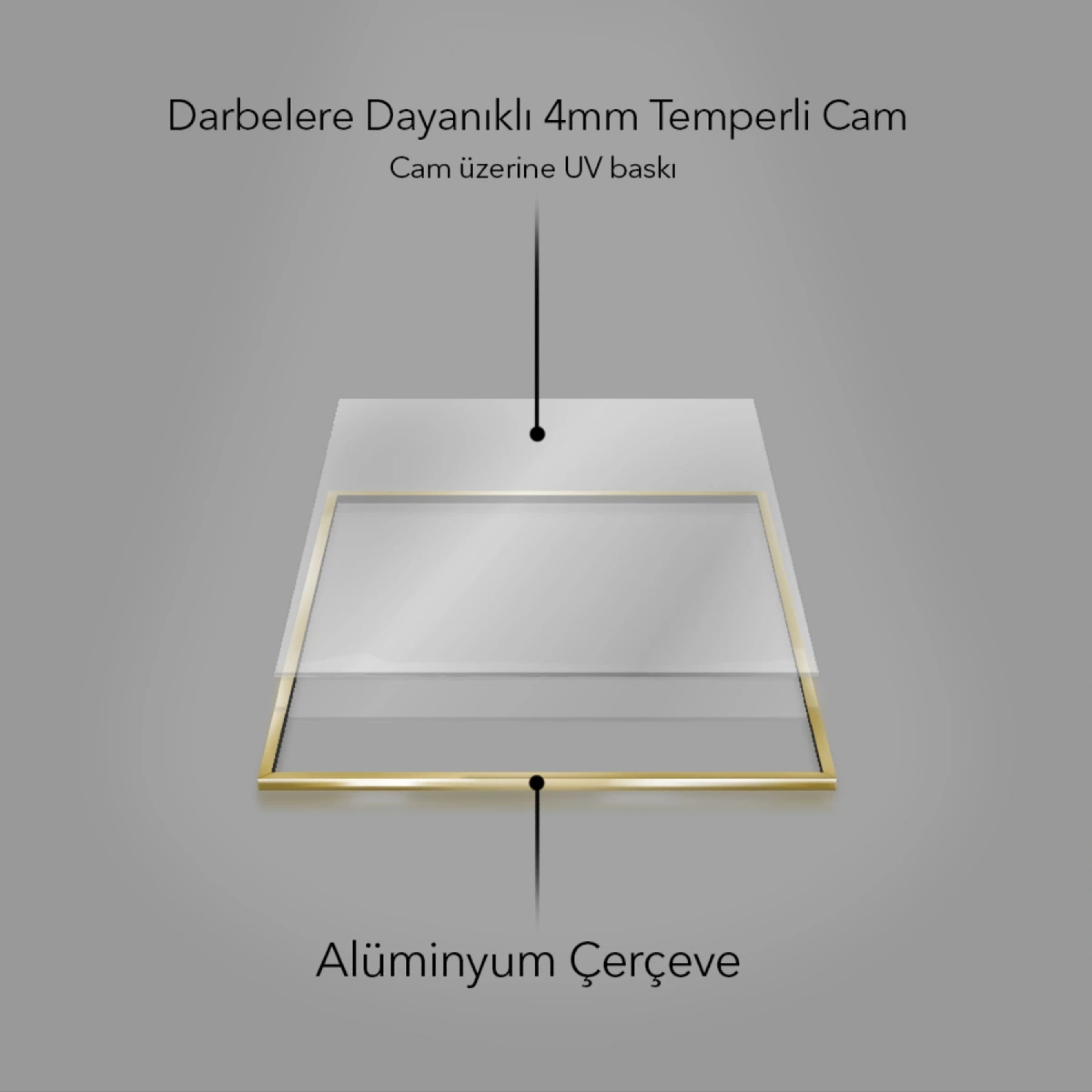 Doğanın Altın İmzası: Üçlü Soyut Metal Çerçeveli Tablo Seti