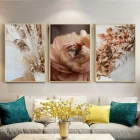 Pastel Bahar Esintisi Üçlü Metal Çerçeveli Tablo Seti