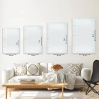 Yeşil Kahverengi Desenli Tekli Yatay Cam Tablo