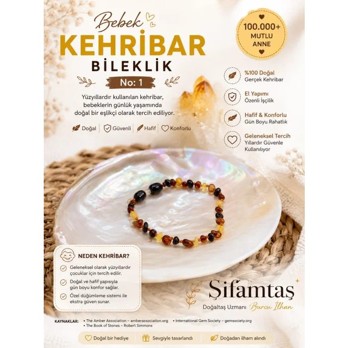 Bebek Kehribar Bileklik