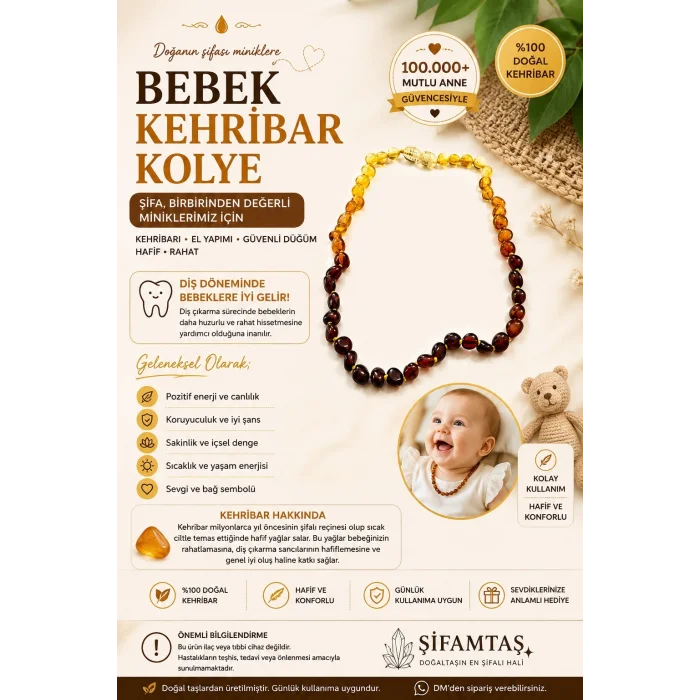 Bebek Kehribar Kolye