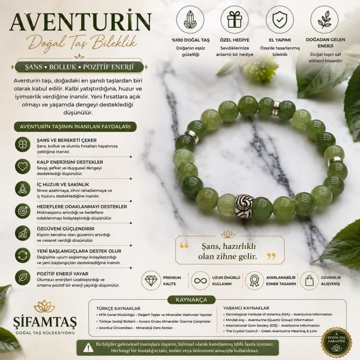 Aventurin Taşı Bileklik