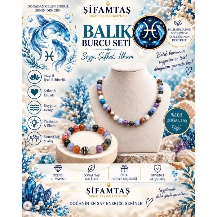 Balık Burcu Set (Bileklik ve Kolye)