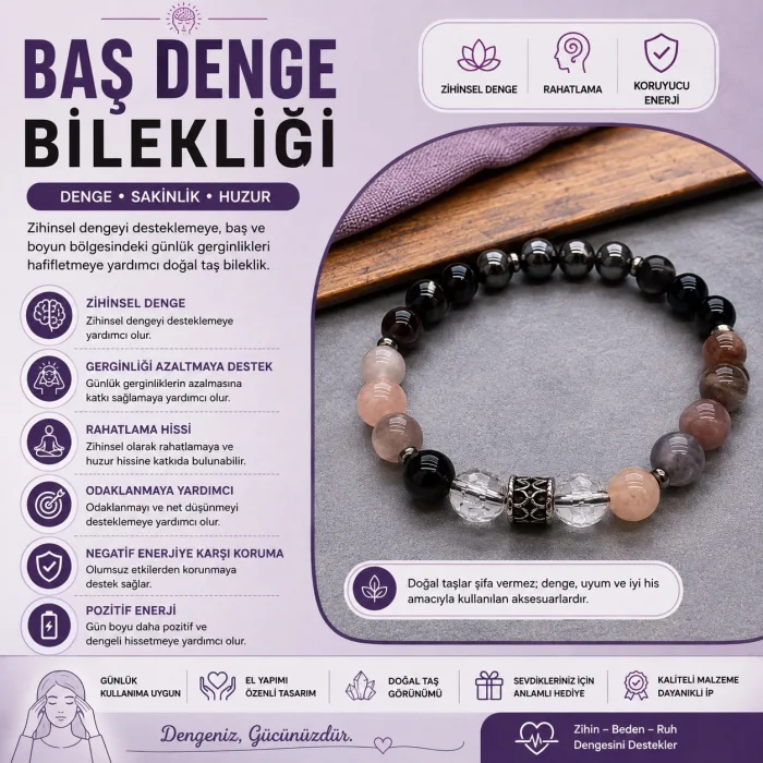 Baş Denge Doğal Taş Bileklik