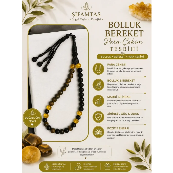 Bolluk & Bereket Doğal Taş Tesbih