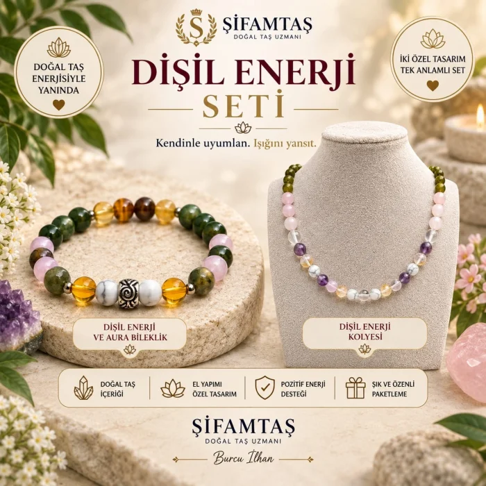Dişil Enerji Seti (Bileklik ve Kolye)