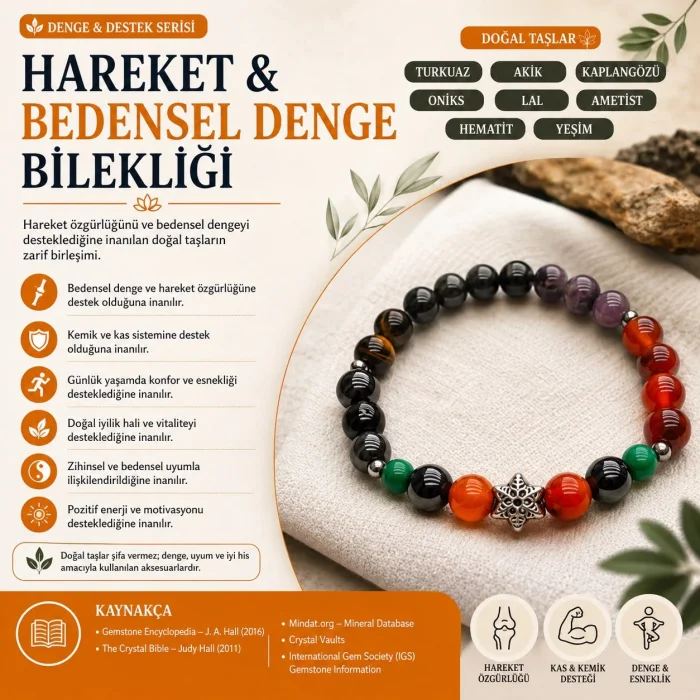 Hareket Denge Doğal Taş Bileklik