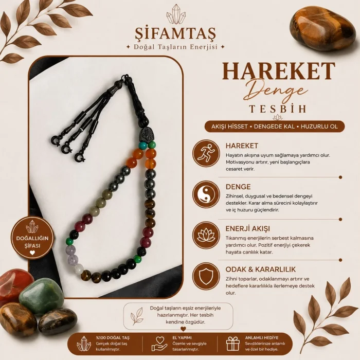 Hareket Denge Doğal Taş Tesbih