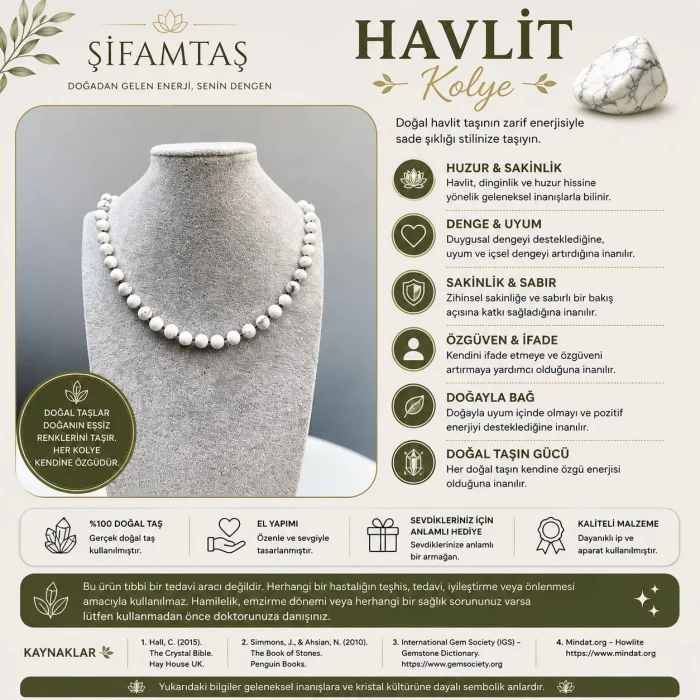 Havlit Doğal Taş Kolye