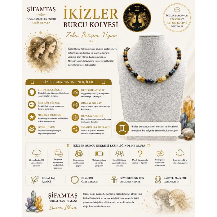 İkizler Burcu Kolyesi