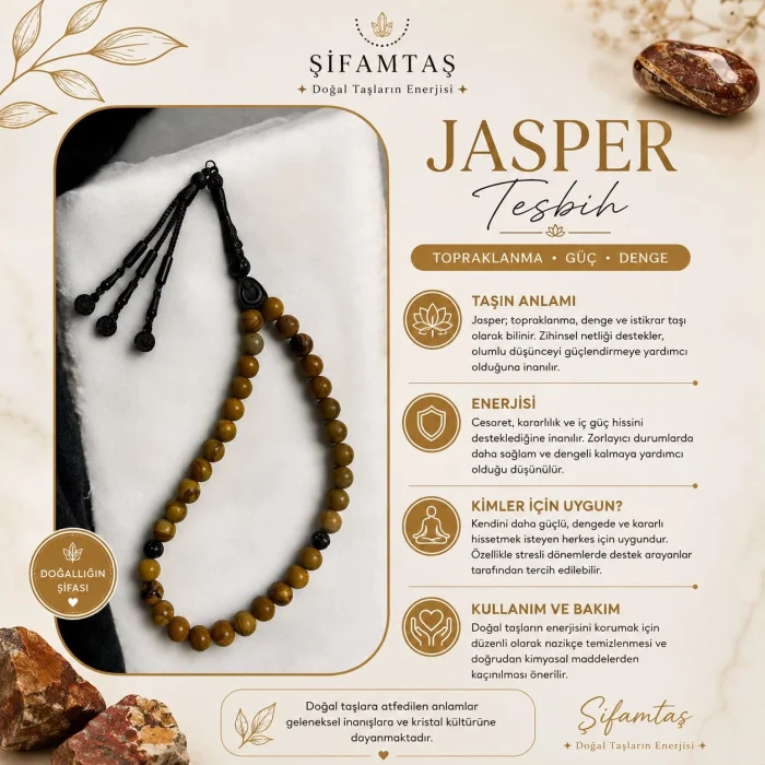 Jasper Doğal Taş Tesbih