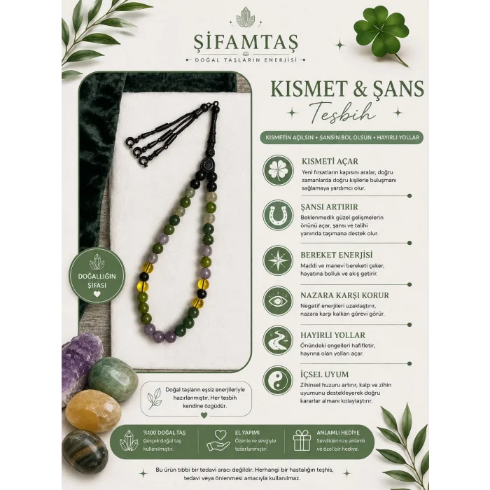 Şans & Kısmet Doğal Taş Tesbih
