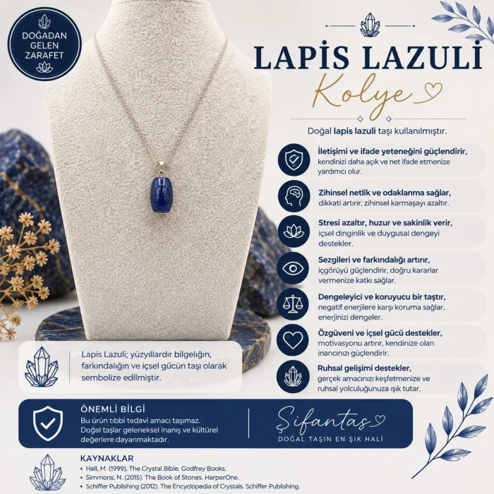 Lapis Lazuli Doğal Taş Kolye Ucu (3)