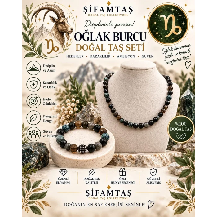 Oğlak Burcu Set (Bileklik ve Kolye)