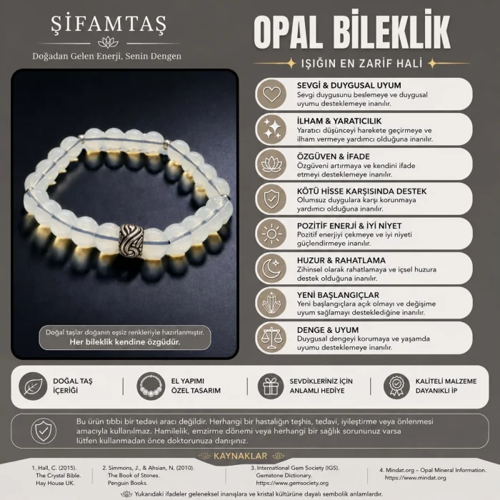 Opal Doğal Taş Bileklik