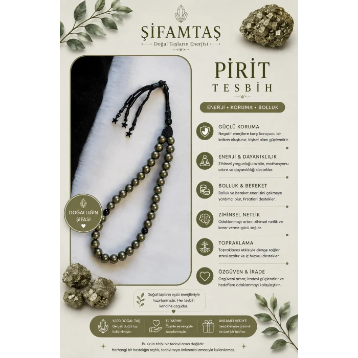 Pirit Doğal Taş Tesbih